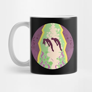 Man and Woman being abducted from planet Earth Mug